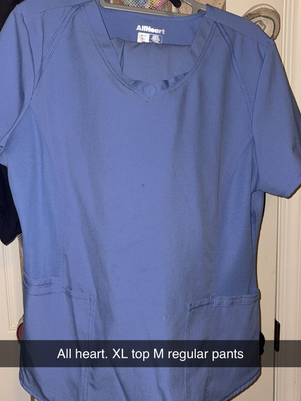 AllHeart Women's Scrub Top in Blue